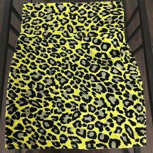 Yellow leopard skirt