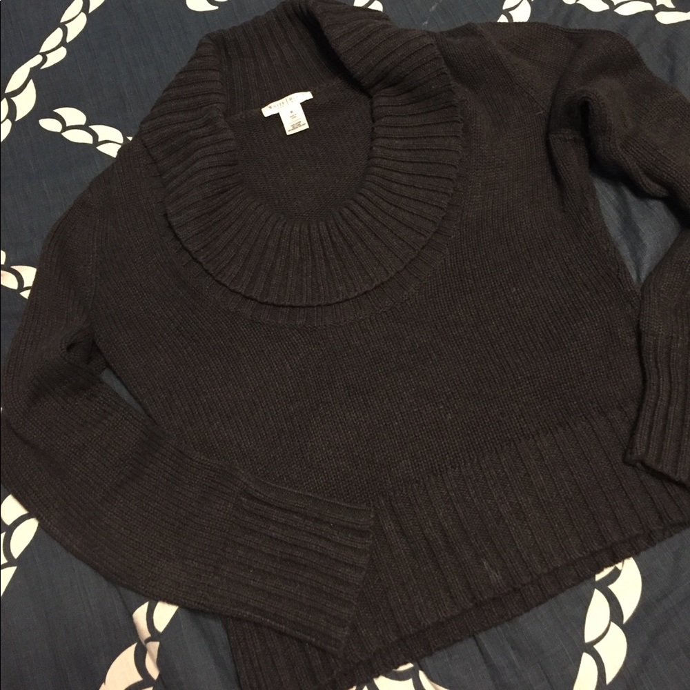 SALE‼️WHBM cotton deep cowl/scoop neck sweater. XL