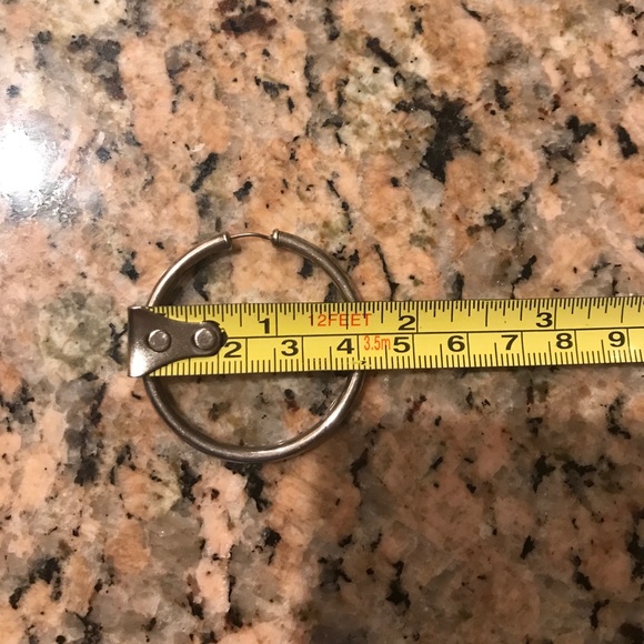 Sterling Silver Hoops - Picture 3 of 3