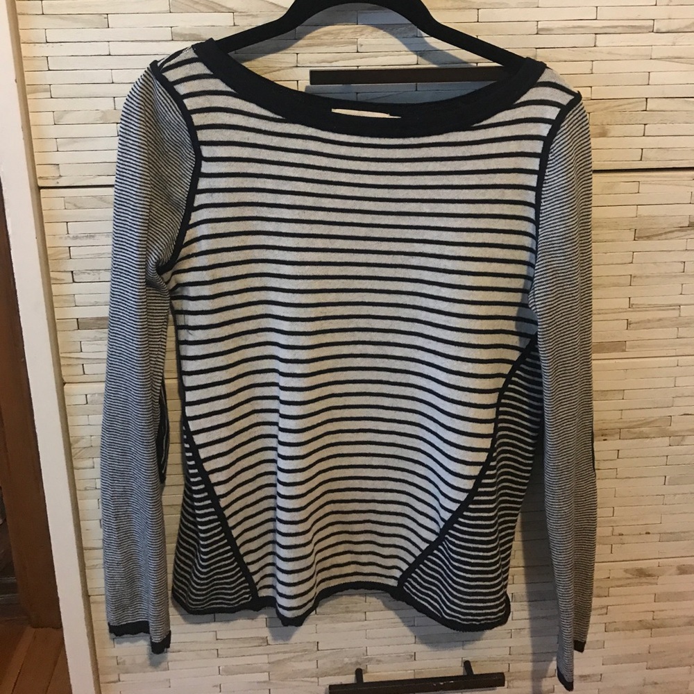 Tory Burch Navy & White Knit Longsleeve XS