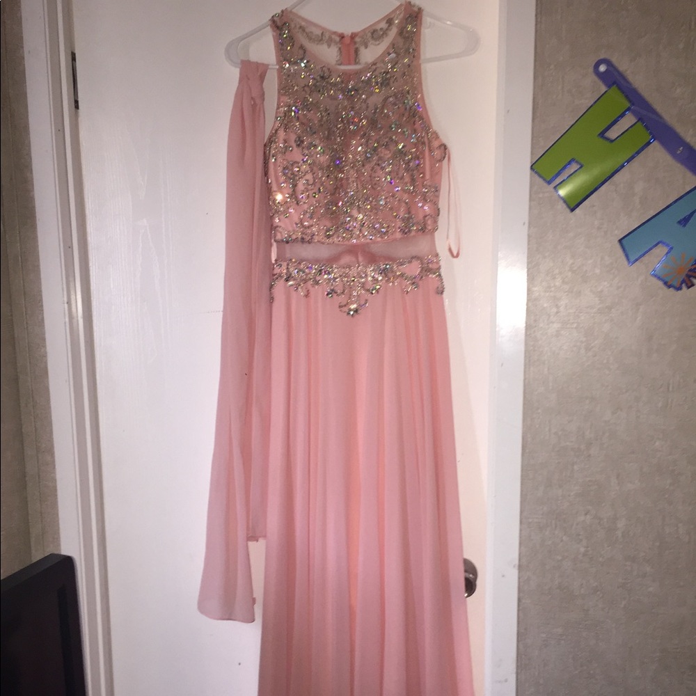 Pink Floor Length Dress🌸