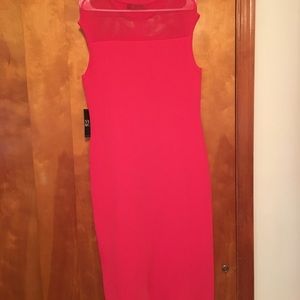 Magenta midi dress