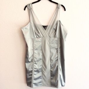 Soma Intimates satin chemise silver gray NWT Large