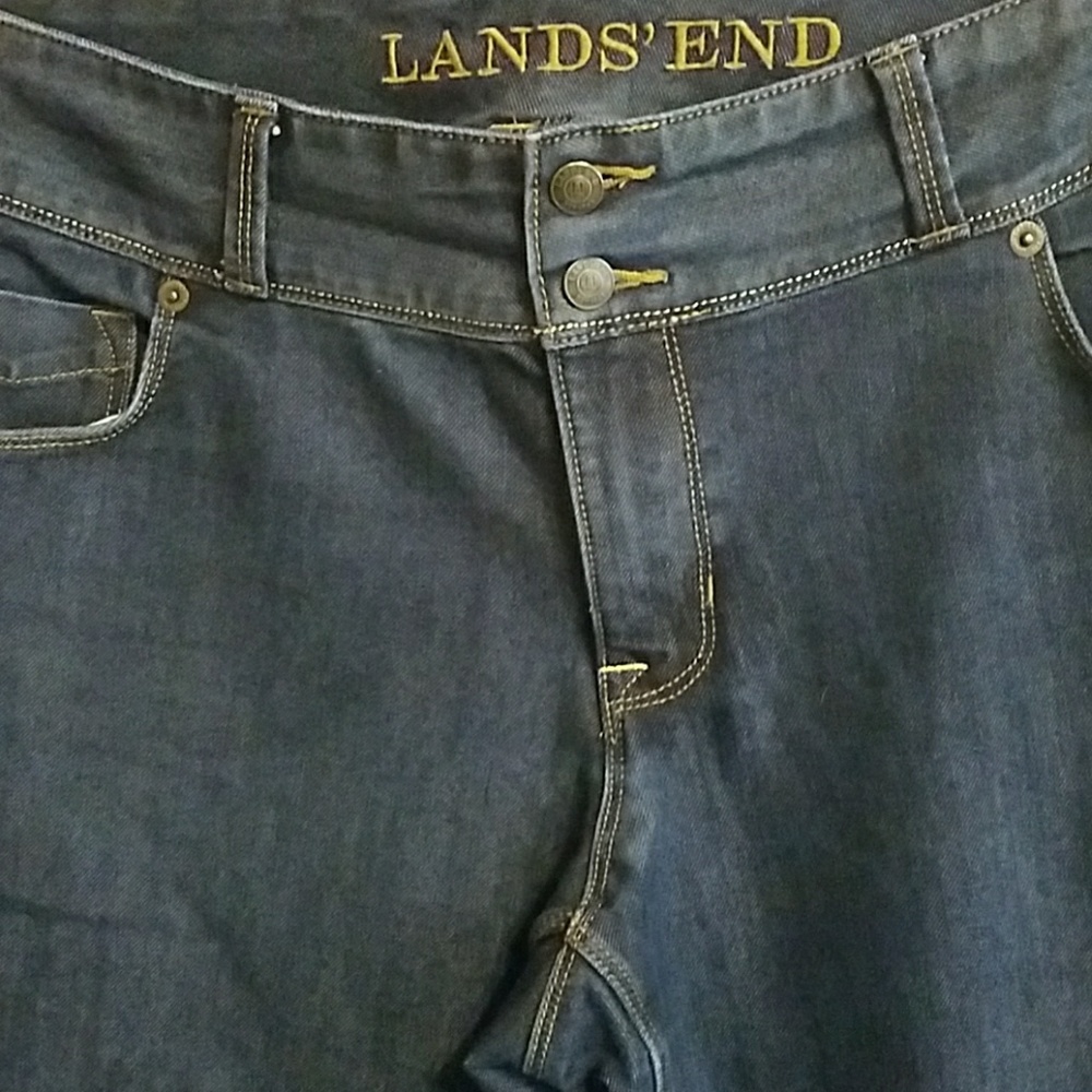 LANDS' END WIDE LEG JEANS EUC