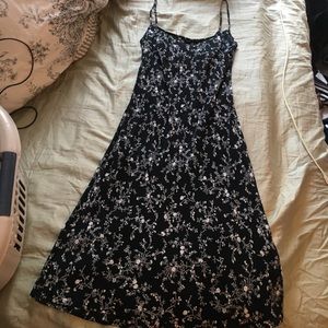 Black and white flower dress