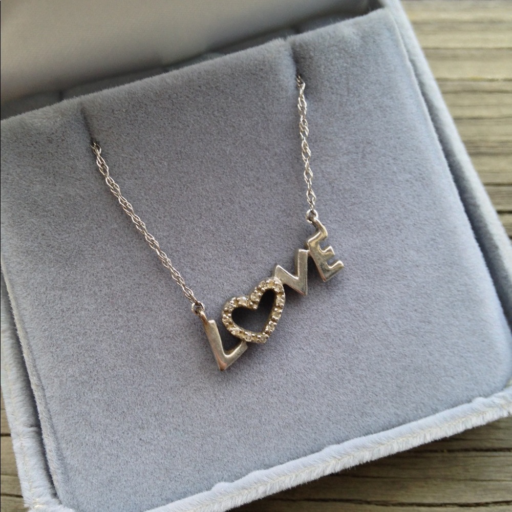 Diamond "Love" Necklace
