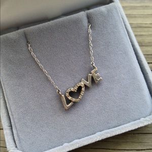 Diamond "Love" Necklace