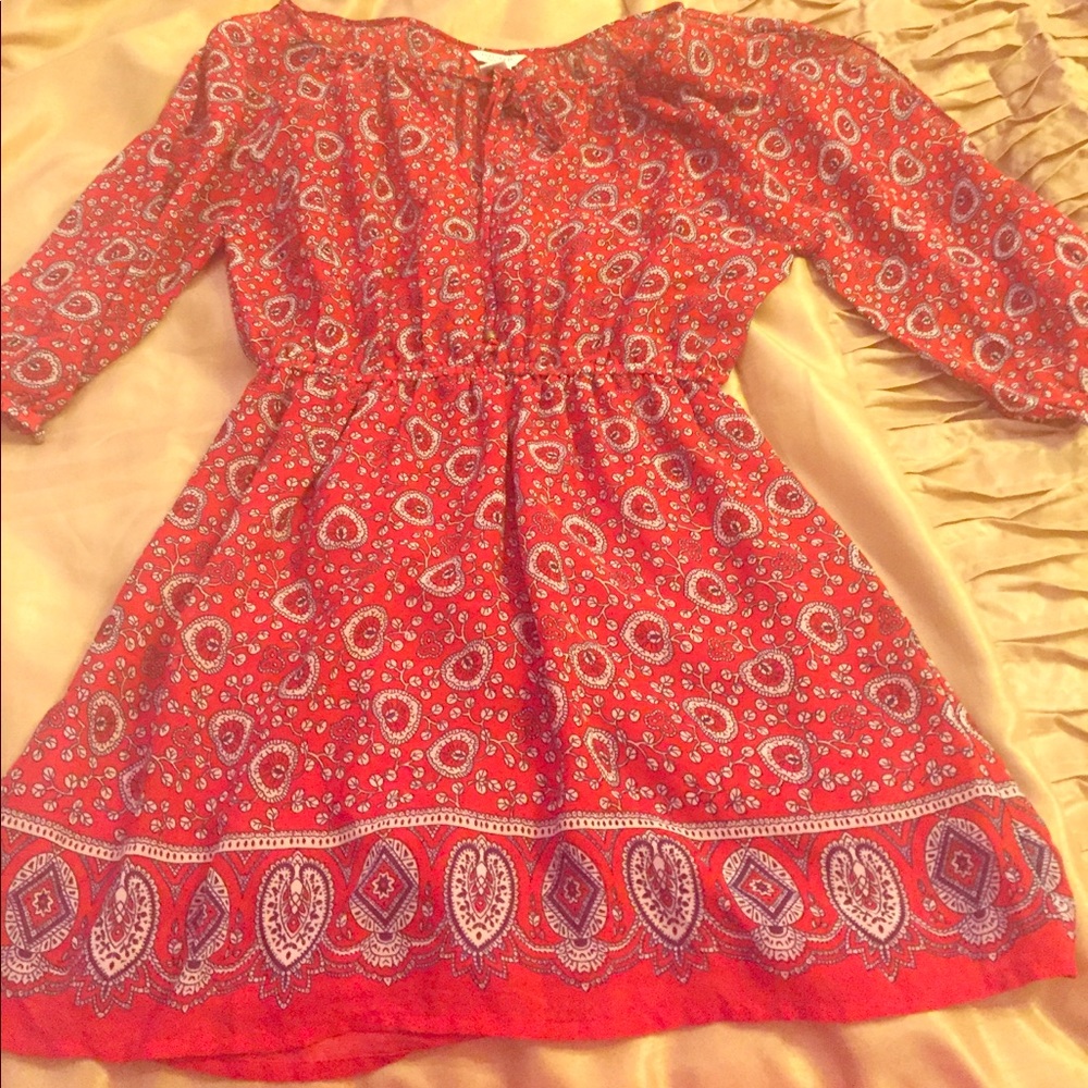 Forever 21 boho red summer dress