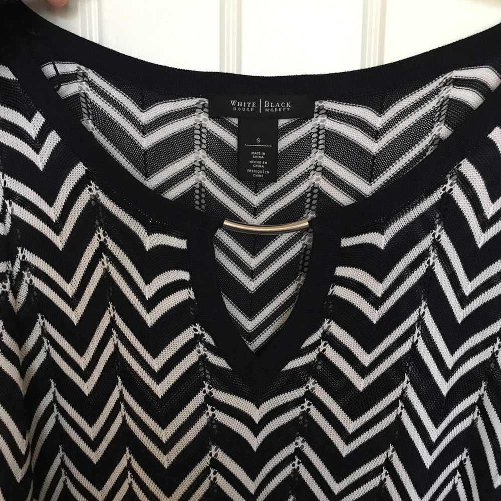 White House Black Market Chevron Tunic Sweater