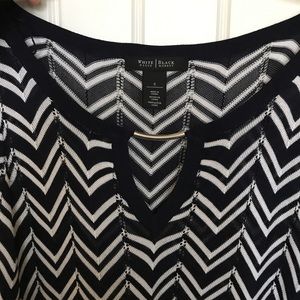 White House Black Market Chevron Tunic Sweater