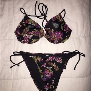 Victoria's Secret black floral bikini