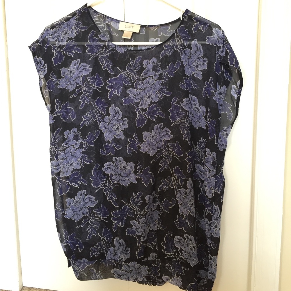Sheer, floral blouse