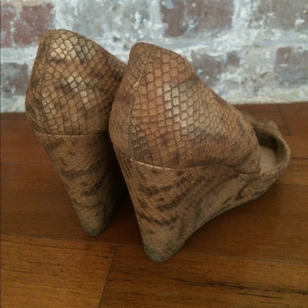 Michael Kors snake-skin patterned wedges