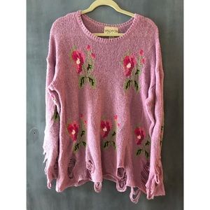 Wildfox Little Edie Lennon Sweater SZ M