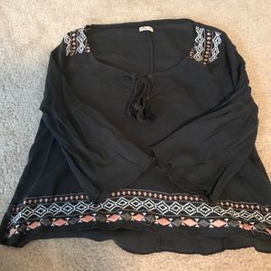 Hollister navy blouse