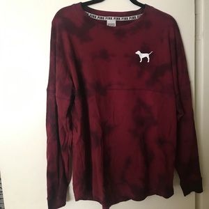 Victoria's Secret Pink oversized burgundy sweater