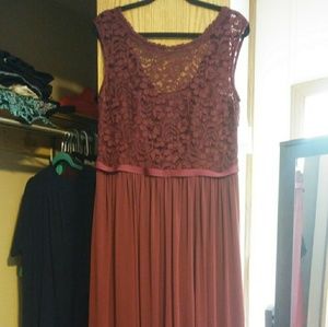 Davids bridal bridesmaid dress in color wine