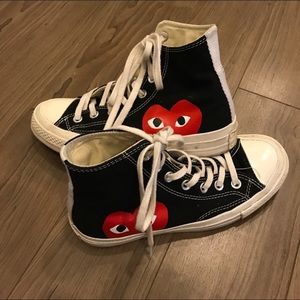 Comme des garçon black high top converse