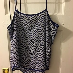 Collective concepts blue and grey patterned tank