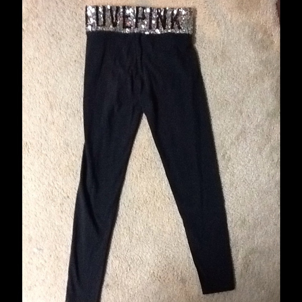Victoria's Secret PINK sequins yoga pants small