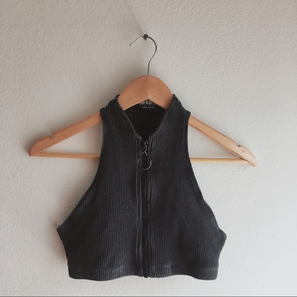Vintage Ribbed Crop Top