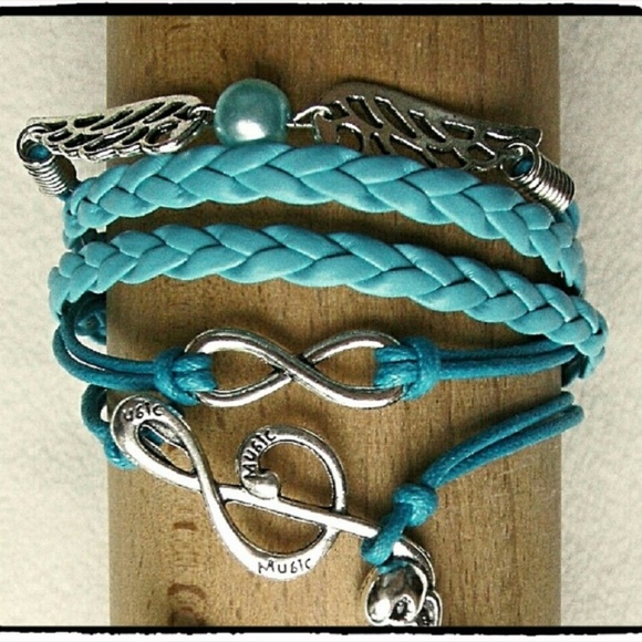 Jewelry - Infinity Leather Charm Bracelet