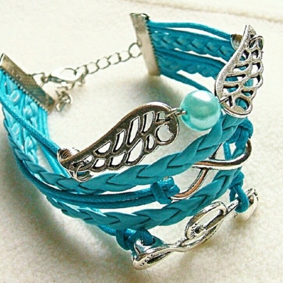 Infinity Leather Charm Bracelet - Picture 2 of 5