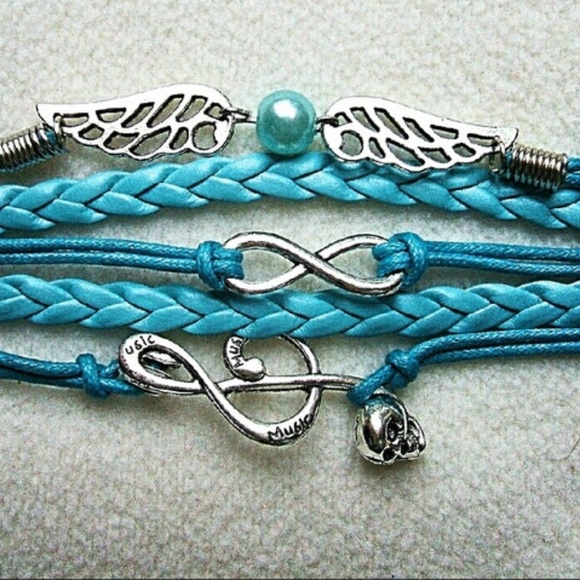 Infinity Leather Charm Bracelet - Picture 3 of 5