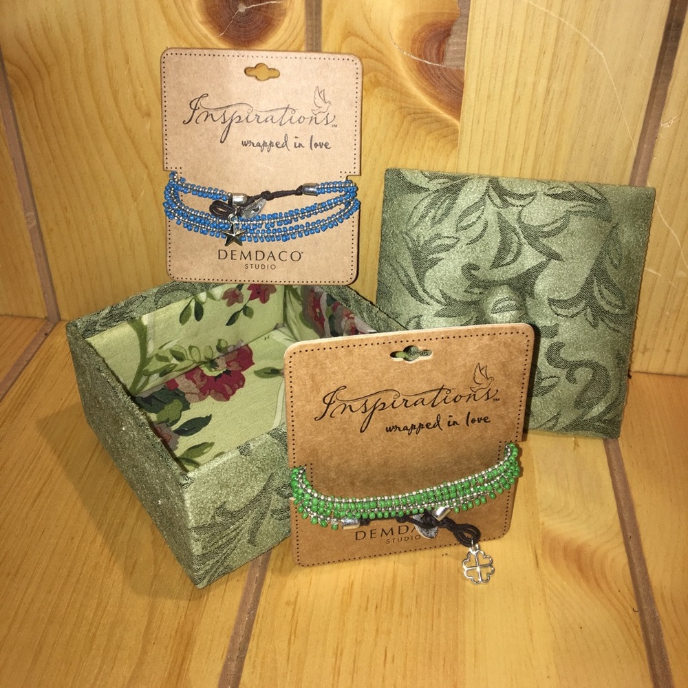 2 Demdaco Studio Wrap Bracelets with box.