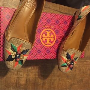 Size 5.5 Multi-Colored Tory Burch Flats