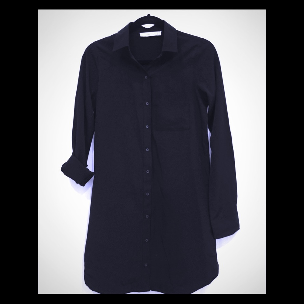 Black shirt dress