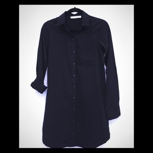 Black shirt dress