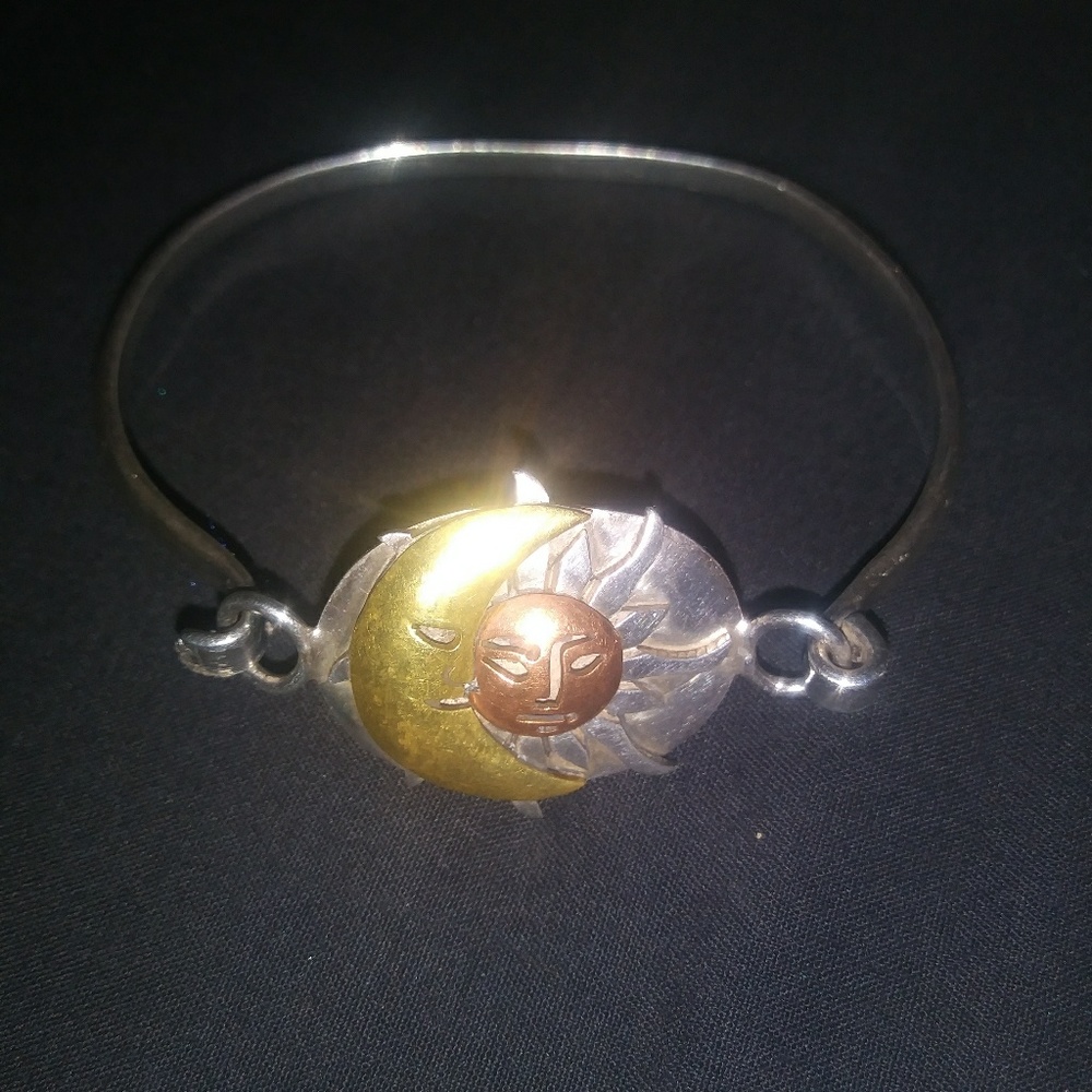Moon and Sun Silver Bracelet