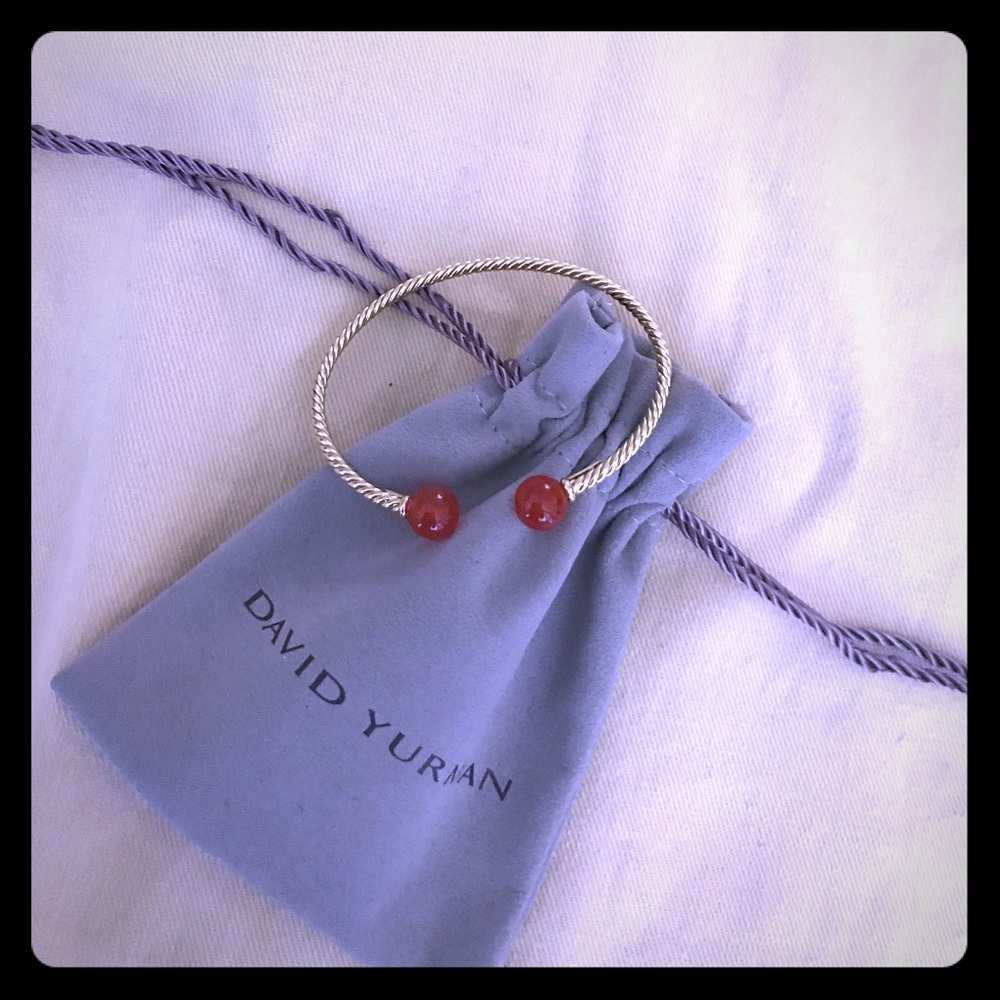 🔴SOLD🔴David Yurman Solari Carnelian Bead Cuff