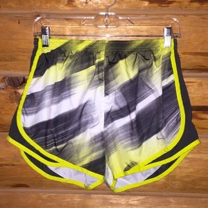 Nike Running Shorts - Neon Yellow, Black and Gray