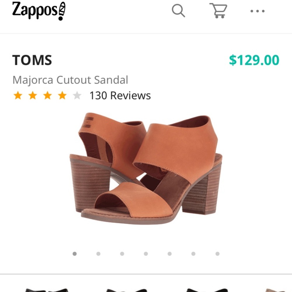 TOMS Leather Majorca Sandals 8.5