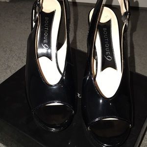 Black Slingback Pumps