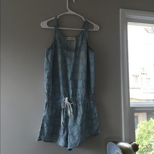 Patterned Chambray Jumper