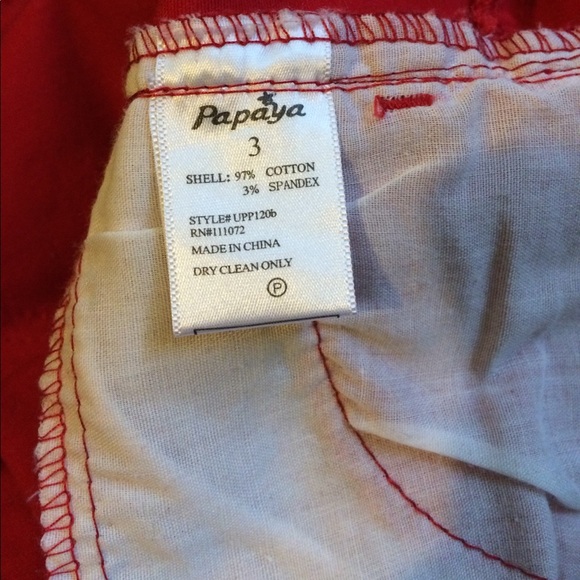 Papaya Red Skinny Jeans - Picture 3 of 3