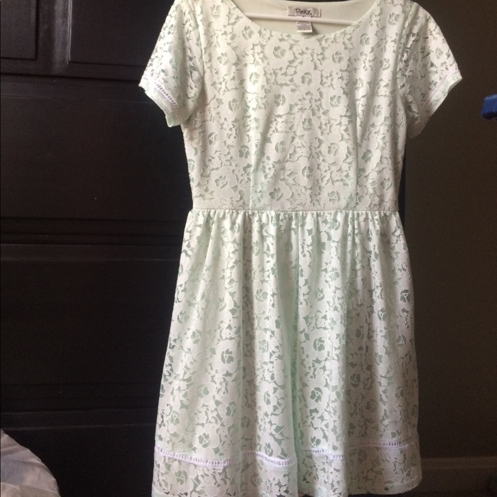 Sea foam green babydoll dress
