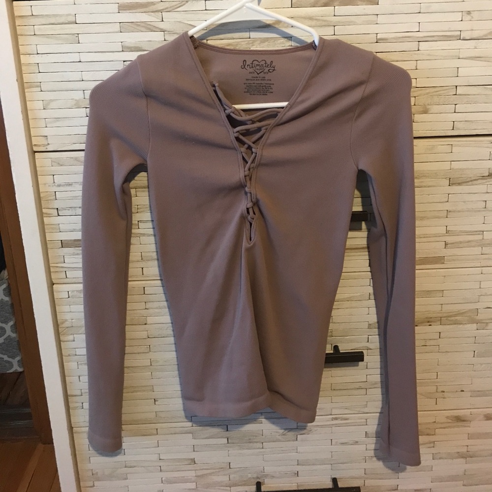 Free People Intimately Pink Longlsleeve