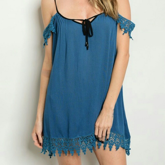 🚫SOLD🚫Teal Boho Top - Picture 2 of 7