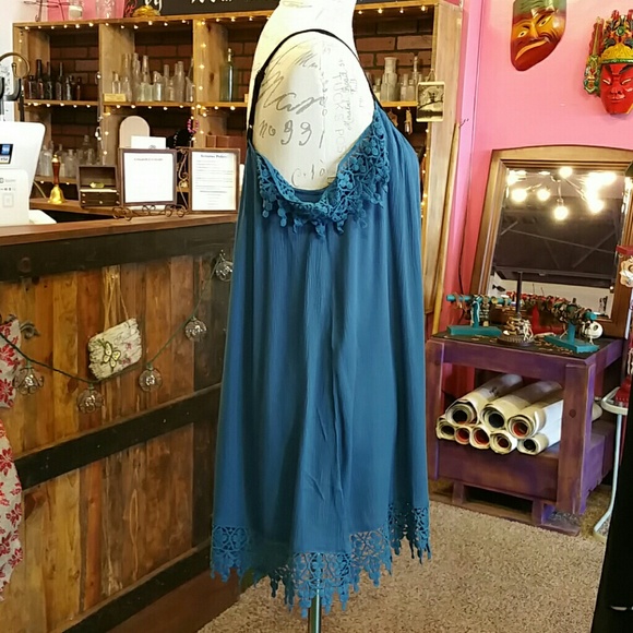 🚫SOLD🚫Teal Boho Top - Picture 5 of 7