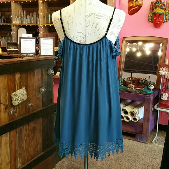 🚫SOLD🚫Teal Boho Top - Picture 6 of 7