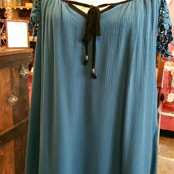 🚫SOLD🚫Teal Boho Top - Picture 7 of 7