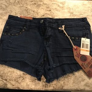 Blue denim jean shorts