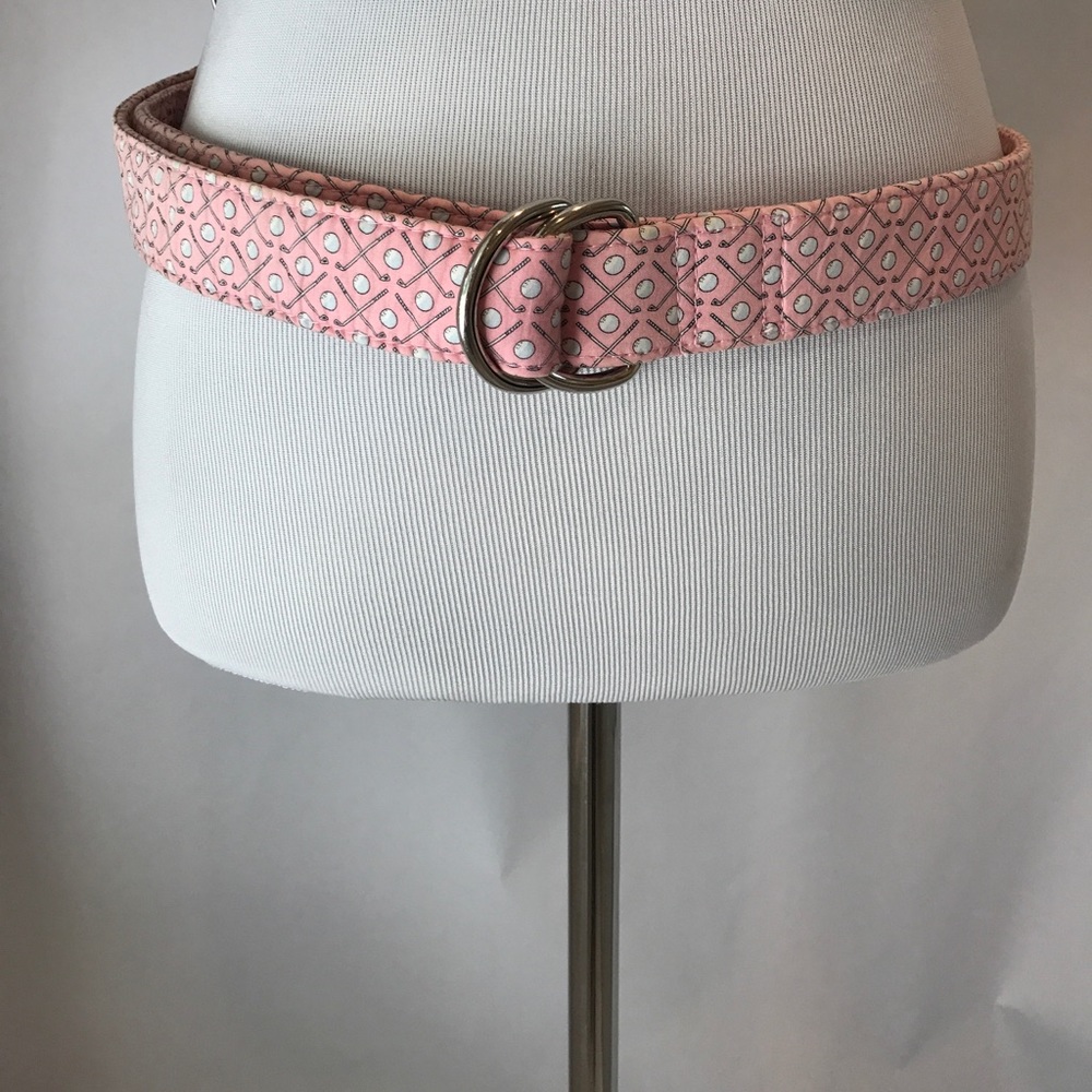 Vineyard Vines Large Pink Gold Belt