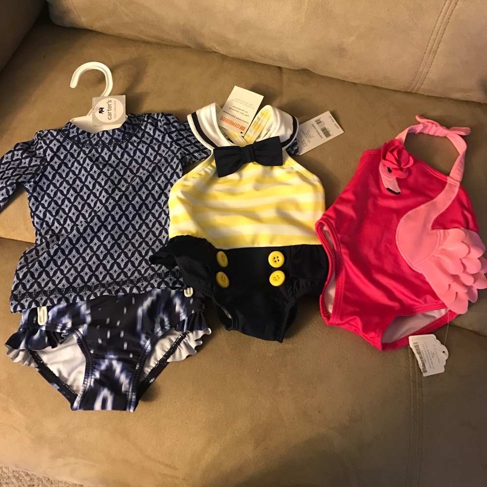 3 baby girl bathing suits !