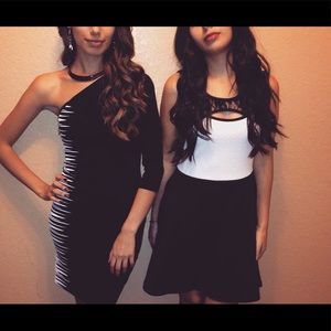 Fashion & elegant Black/White dress