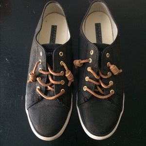 Sperry seacoast navy burnished canvas